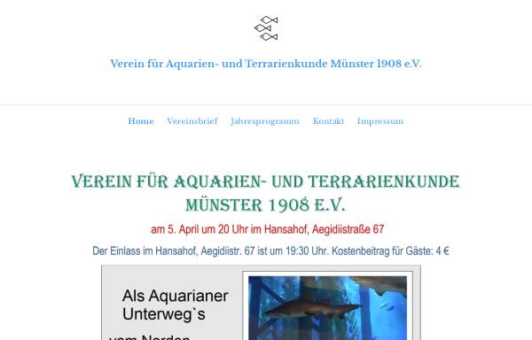 Vorschau von www.aquaterra-muenster.de, Verein für Aquarien- und Terrarienkunde Münster 1908 e.V.