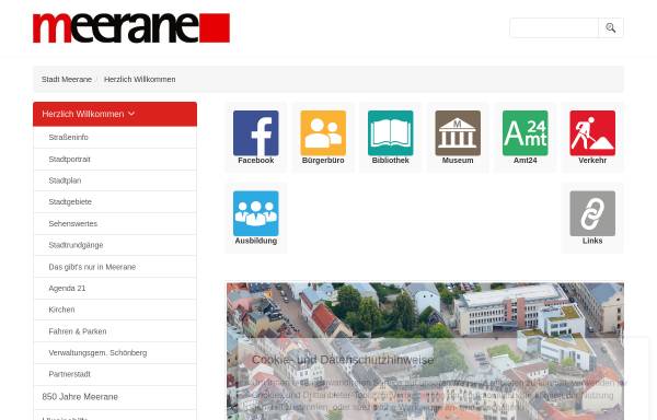 Vorschau von www.meerane.de, Stadt Meerane