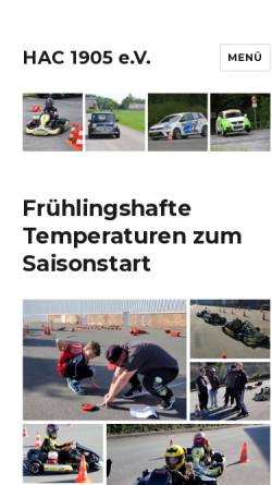 Vorschau der mobilen Webseite www.hac1905.de, Hagener Automobil-Club