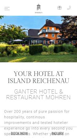 Vorschau der mobilen Webseite www.mohren-bodensee.de, Ganter Hotel Mohren