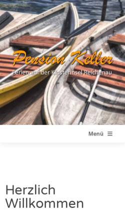 Vorschau der mobilen Webseite www.pension-keller-reichenau.de, Pension Keller
