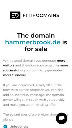 Vorschau der mobilen Webseite hammerbrook.de, Hammerbrook