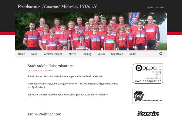 Vorschau von www.rv-mehlingen.de, Radsportverein Mehlingen