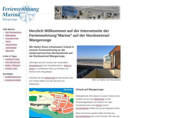 Vorschau von www.marina-wangerooge.de, Ferienwohnung Marina Wangerooge