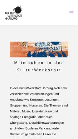 Vorschau der mobilen Webseite www.kulturwerkstatt-harburg.de, Kulturwerkstatt Harburg e.V.
