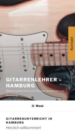 Vorschau der mobilen Webseite www.gitarrenlehrer-hamburg.de, Gitarrenlehrer Hamburg