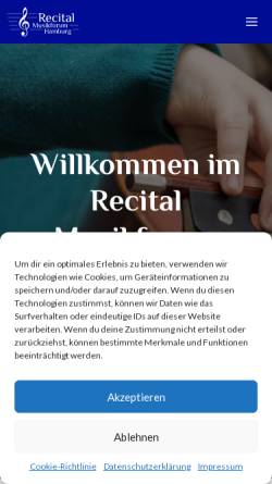 Vorschau der mobilen Webseite www.recital-musikforum.de, Recital Musikforum