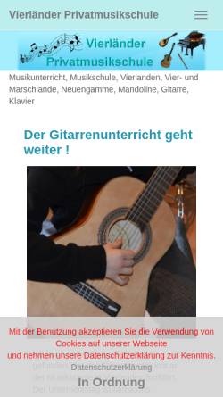Vorschau der mobilen Webseite www.vierlaender-musikschule.de, Vierländer Privatmusikschule Zornikau