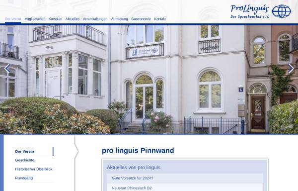Vorschau von www.prolinguis.de, pro linguis Der Sprachenclub e.V.