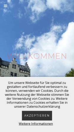 Vorschau der mobilen Webseite www.burgrode.de, Burg Rode e. V.