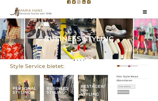 Vorschau von www.style-service.de, Maria Hans Personal Shopping