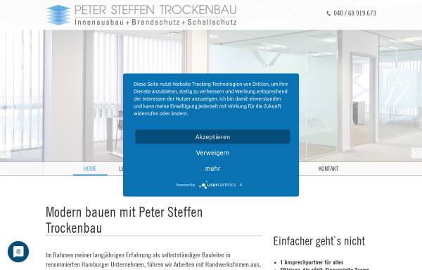 Vorschau von trockenbau-steffen.de, Trockenbau Peter Steffen