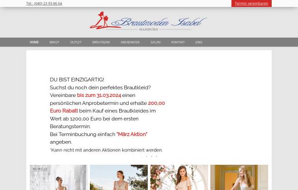 Vorschau von www.brautmoden-isabel.de, Brautmoden Isabel