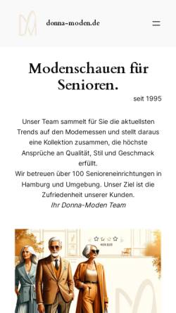 Vorschau der mobilen Webseite www.donna-moden.de, Donna-Moden Manuela Heinsohn