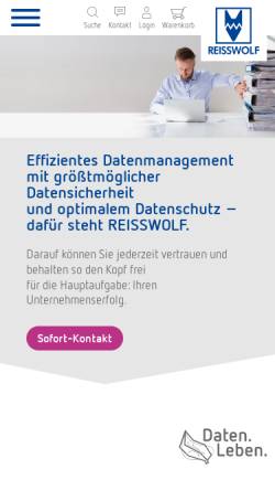 Vorschau der mobilen Webseite www.reisswolf.com, Reisswolf Deutschland GmbH