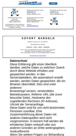 Vorschau der mobilen Webseite www.dufis.de, Pfandkredit Johannsen