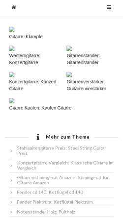 Vorschau der mobilen Webseite www.guitar-shop-hamburg.de, Guitar-Shop Inh.Claus Waernecke