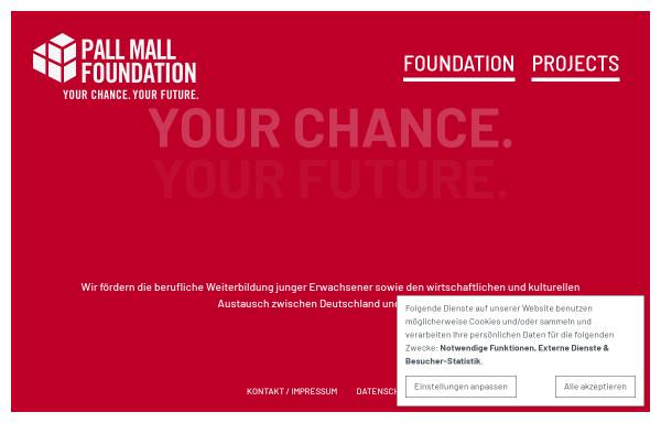 Vorschau von www.pall-mall-foundation.de, Pall Mall Foundation