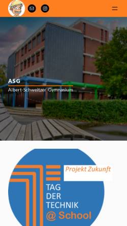 Vorschau der mobilen Webseite www.asg-dillingen.de, ASG Albert Schweitzer Gymnasium