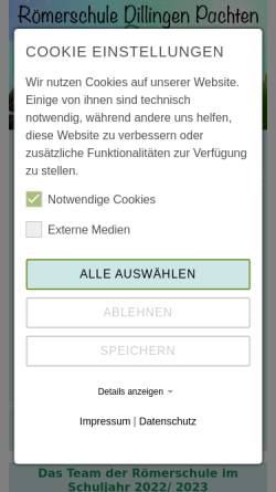 Vorschau der mobilen Webseite www.roemerschule.de, Römerschule Pachten
