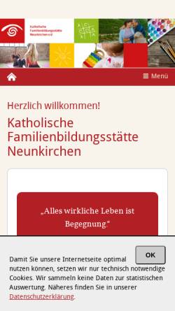 Vorschau der mobilen Webseite www.fbs-nk.de, FBS Katholische Familienbildungsstätte e.V.