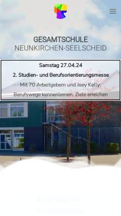 Vorschau der mobilen Webseite gesamtschule-nks.de, Gesamtschule Neunkirchen
