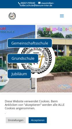 Vorschau der mobilen Webseite www.maximilian-kolbe-schule.de, Maximilian Kolbe Schule Wiebelskirchen