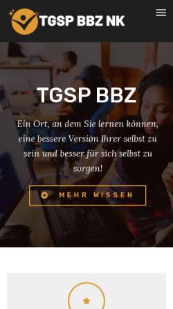 Vorschau der mobilen Webseite www.tgsp-bbz-nk.de, TGSP BBZ Technisch-Gewerbliches und Sozialpflegerisches Berufsbildungszentrum