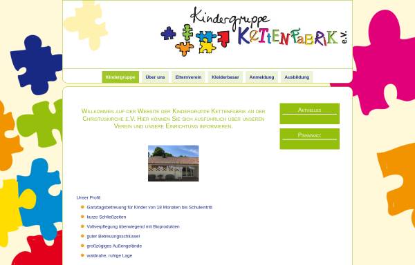 Vorschau von www.kindergruppe-kettenfabrik.de, Kindergruppe Kettenfabrik an der Christuskirche e.V. Rotenbühl