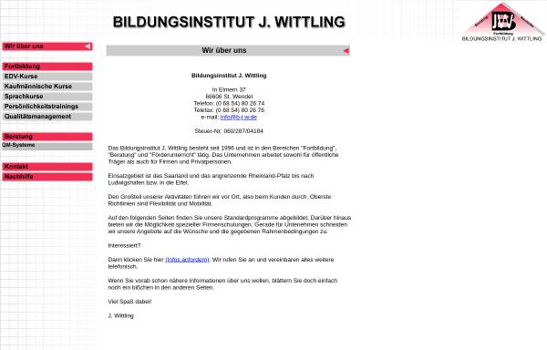 Vorschau von www.b-j-w.de, Bildungsinstitut J. Wittling