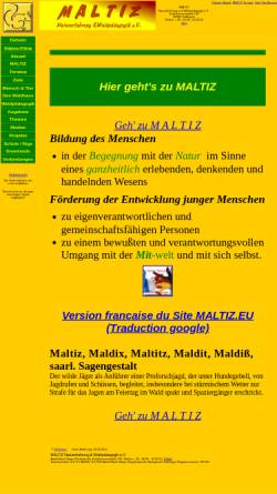 Vorschau der mobilen Webseite www.maltiz-waldpaedagogik.de, Maltiz Naturerfahrung und Waldpädagogik e.V.