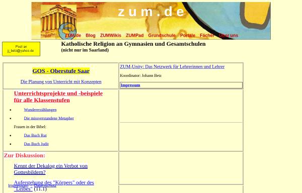 Vorschau von www.zum.de, Katholischer Religionsunterricht
