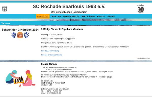 Vorschau von www.rochade-saarlouis.de, Schachclub Rochade Saarlouis 1993 e. V.