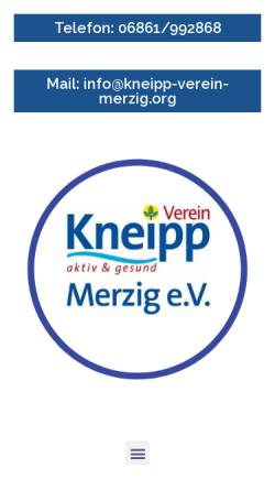 Vorschau der mobilen Webseite www.kneipp-verein-merzig.org, Kneippverein e.V.