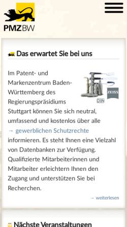 Vorschau der mobilen Webseite www.patente-stuttgart.de, Informationszentrum Patente (IP)
