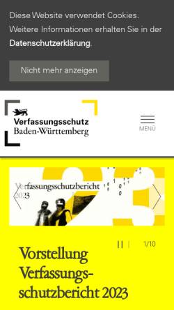 Vorschau der mobilen Webseite www.verfassungsschutz-bw.de, Landesamt für Verfassungsschutz