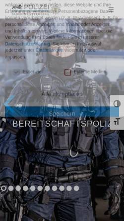 Vorschau der mobilen Webseite www.polizei-bw.de, Polizei