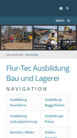 Vorschau der mobilen Webseite www.flur-tec.de, Fahrschule für Flurförderzeuge