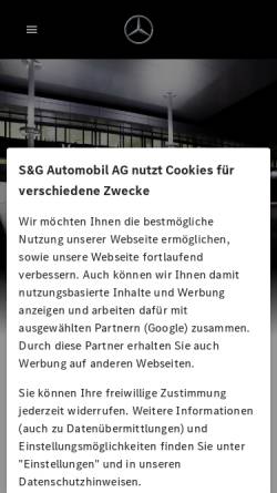 Vorschau der mobilen Webseite www.mercedes-benz-sug.de, S&G Automobil Aktiengesellschaft