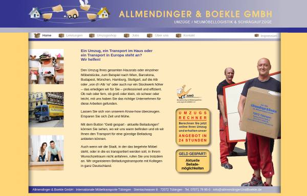 Vorschau von www.allmendingerundboekle.de, Allmendinger & Boekle Internationale Möbeltransport GmbH