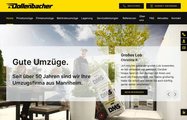 Vorschau von www.dollenbacher.de, Dollenbacher Umzüge