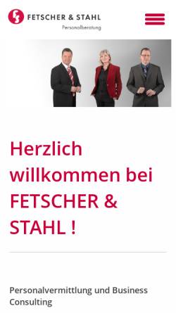 Vorschau der mobilen Webseite fs-personalberatung.de, Fetscher Stahl GmbH