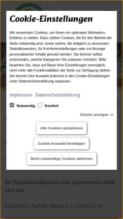 Vorschau der mobilen Webseite www.bk-trier.com, Boxer Club - Gruppe Trier