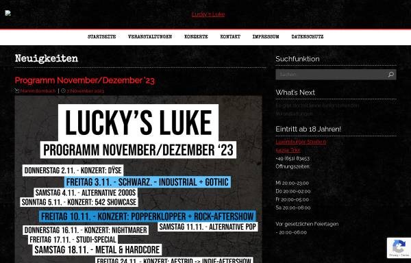 Vorschau von luckys-luke.de, Lucky's Luke