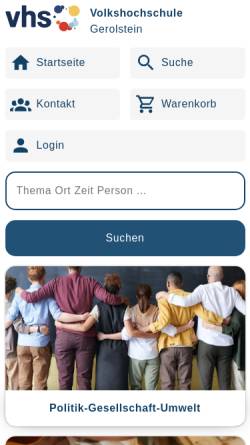Vorschau der mobilen Webseite vhs-gerolstein.de, Volkshochschule Gerolstein