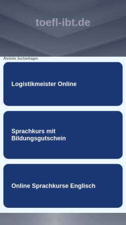 Vorschau der mobilen Webseite www.toefl-ibt.de, TOEFL-iBT, Inh. Patrick Planing