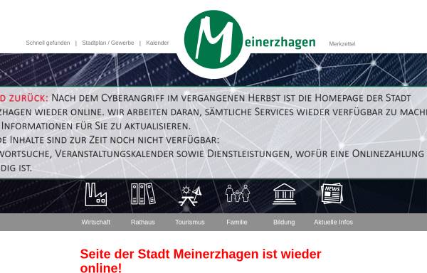 Vorschau von www.meinerzhagen.de, Stadt Meinerzhagen