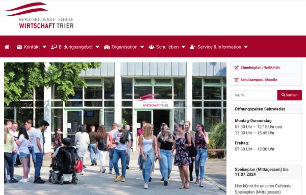 Vorschau von www.bbsw-trier.de, Berufsbildende Schule für Wirtschaft