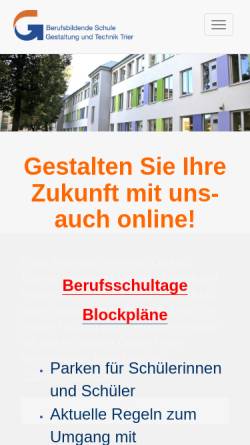 Vorschau der mobilen Webseite bbsgut-trier.de, Berufsbildende Schule Gewerbe und Technik