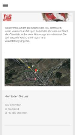 Vorschau der mobilen Webseite www.tus-tiefenstein.de, HSG Tiefenstein / Algenrodt / Siesbach